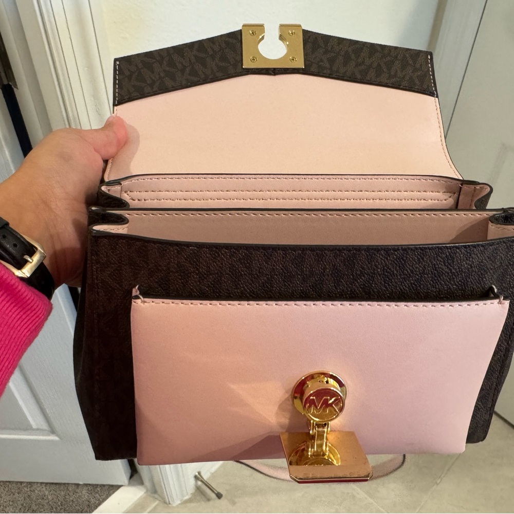 Michael Kors Pink and Gold Handbag - Picture 3 of 7